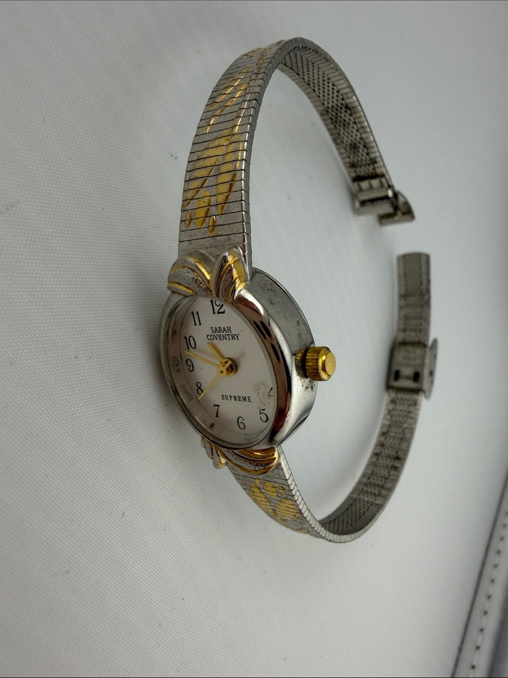 Vintage Sarah Coventry Two-Tone Silver and Gold Women's Bracelet Watch